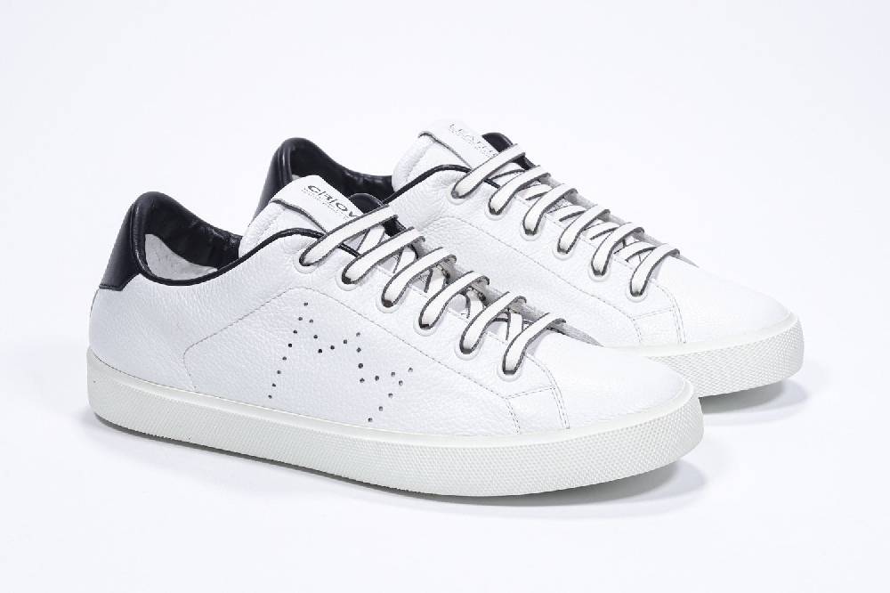 Leather Crown LC06 | Bianche & Nere - Basse - Donna Qualità