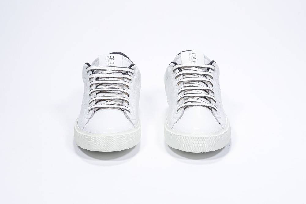 Leather Crown LC06 | Bianche & Nere - Basse - Donna Qualità