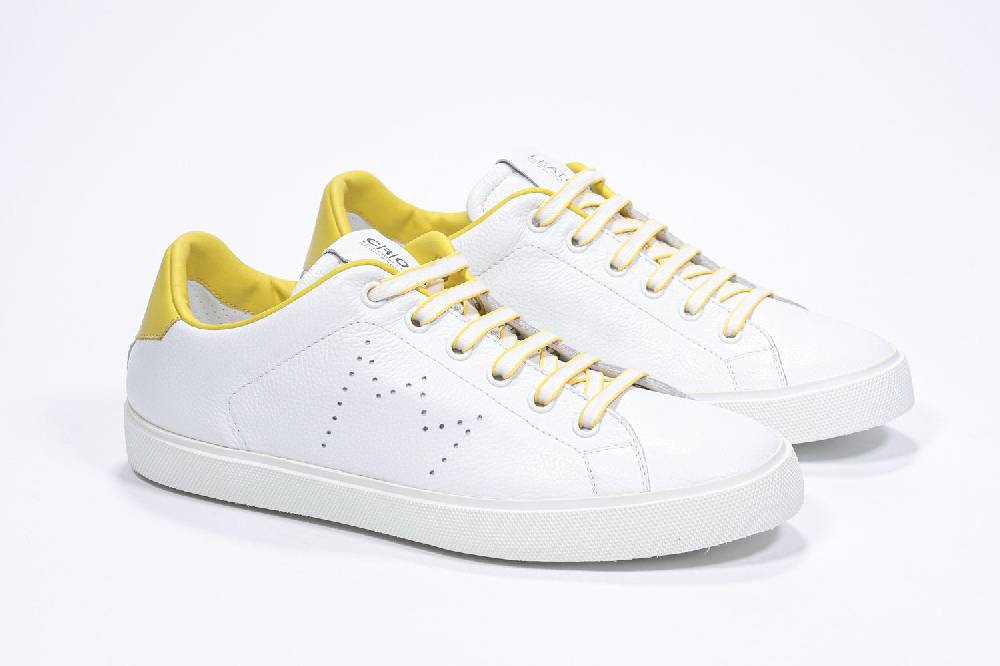 Leather Crown LC06 | Gialle & Bianche - Basse - Donna Fino Al -60%