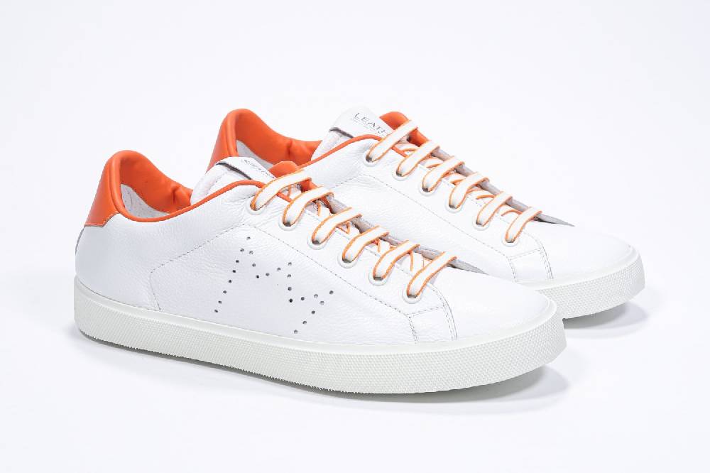Leather Crown LC06 | Arancioni & Bianche - Basse - Donna Shopping Online