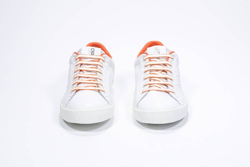 Leather Crown LC06 | Arancioni & Bianche - Basse - Donna Shopping Online