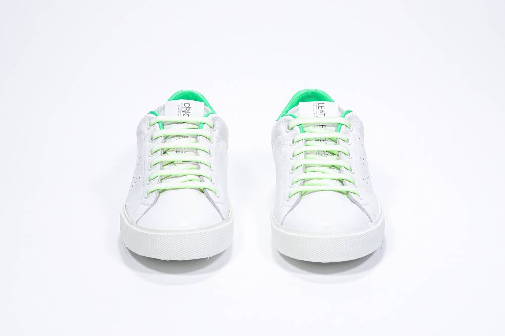 Leather Crown LC06 | Fluo & Bianche - Basse - Donna Sottocosto