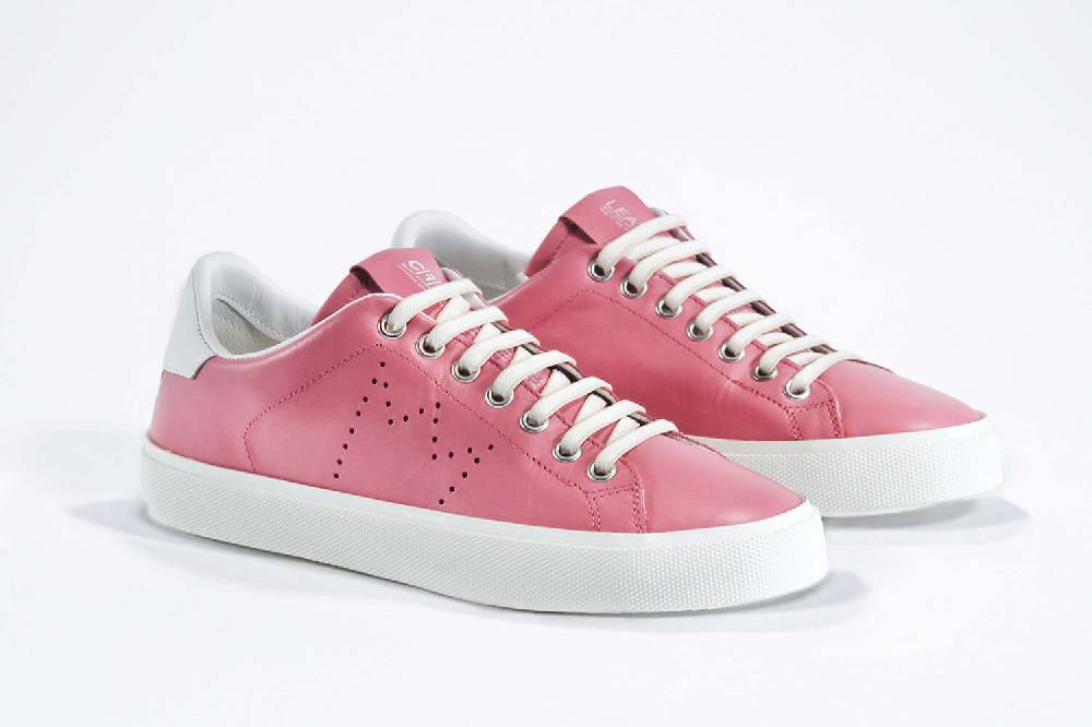 Leather Crown LC06 | Rosa e bianco - BASSE - Donna Presa