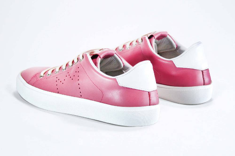 Leather Crown LC06 | Rosa e bianco - BASSE - Donna Presa