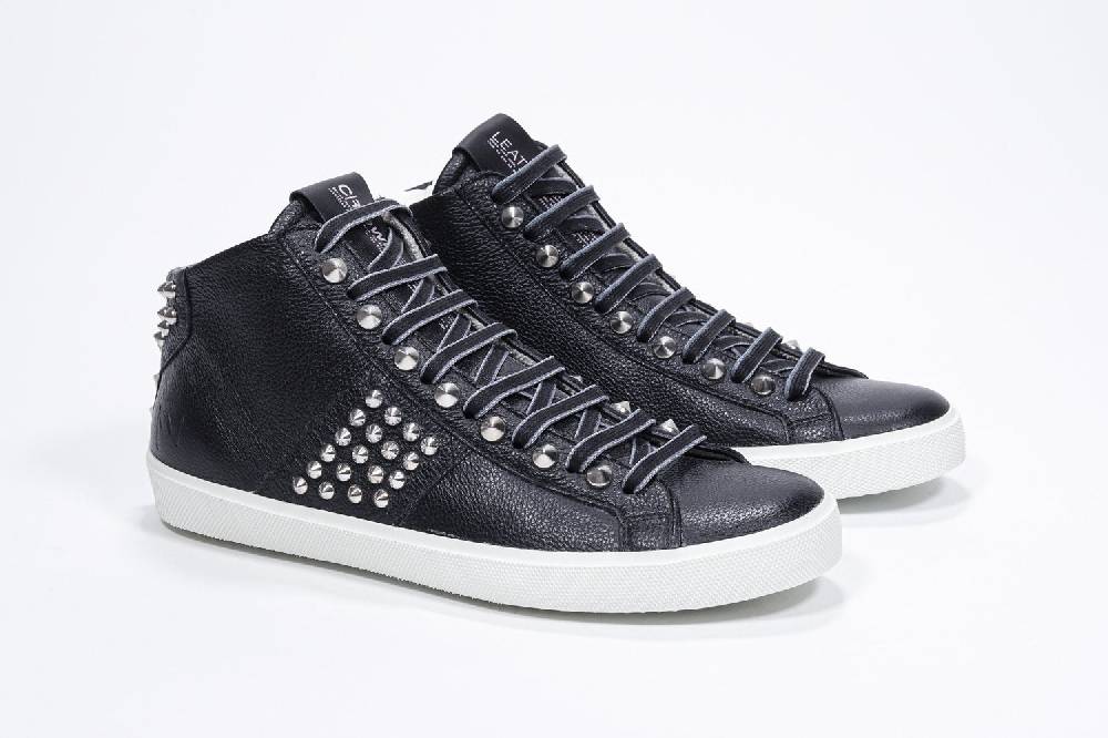 Leather Crown STUDBORN | Nere - Alte - Donna In Vendita