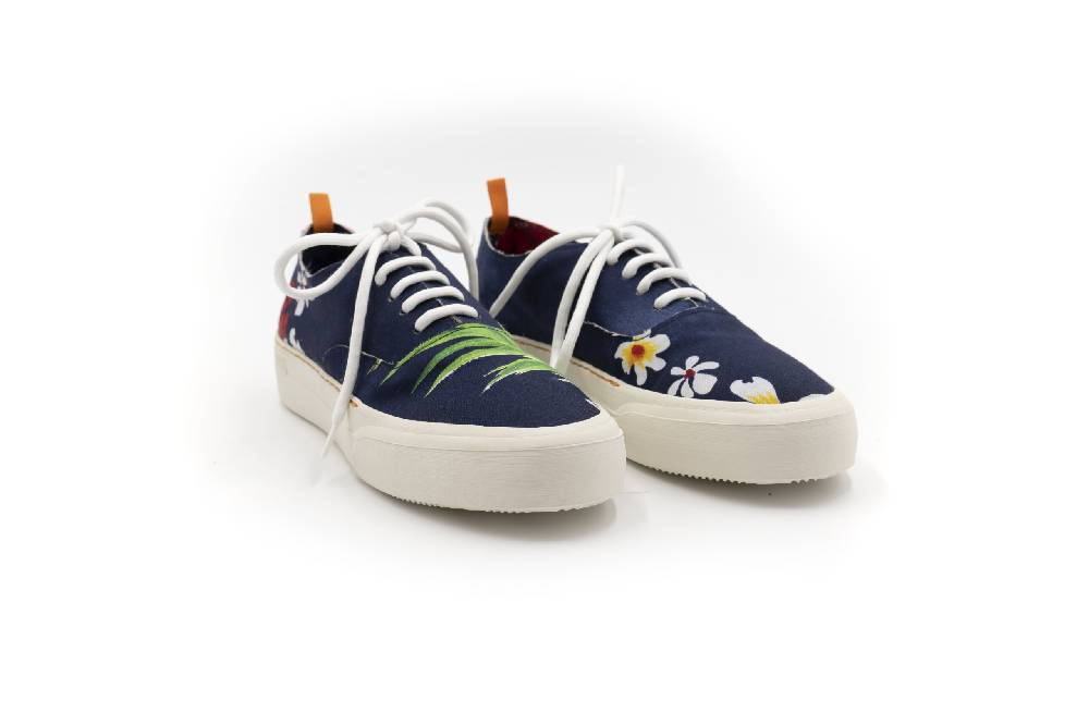 Openclosedshoes ALOHA03 – LEAVES BLUE 50% di sconto con spedizione gratuita