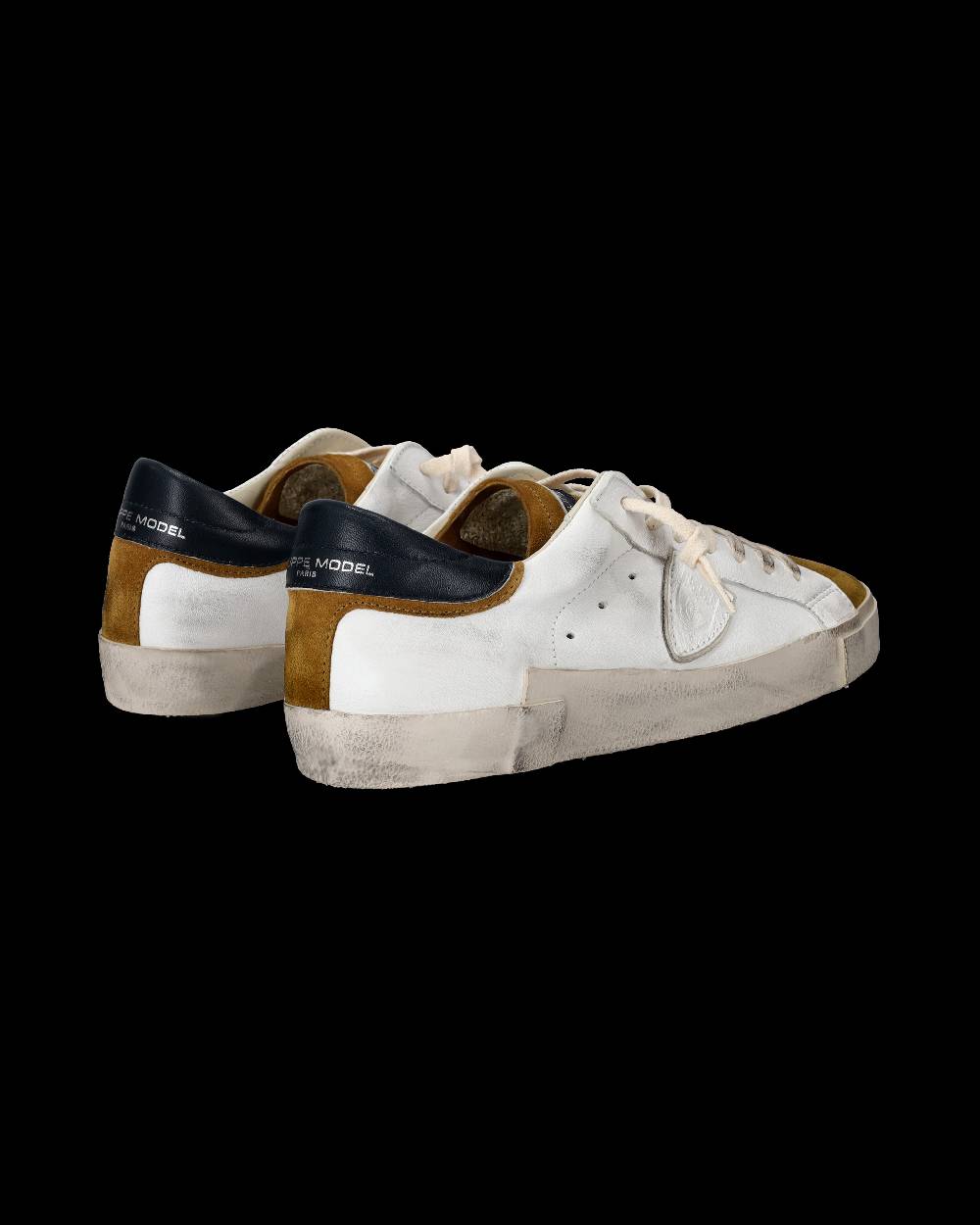 Philippe Model Sneaker basse Paris uomo - bianco e senape 50% di sconto per tempo limitato