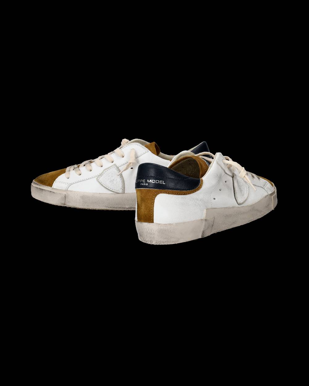 Philippe Model Sneaker basse Paris uomo - bianco e senape 50% di sconto per tempo limitato