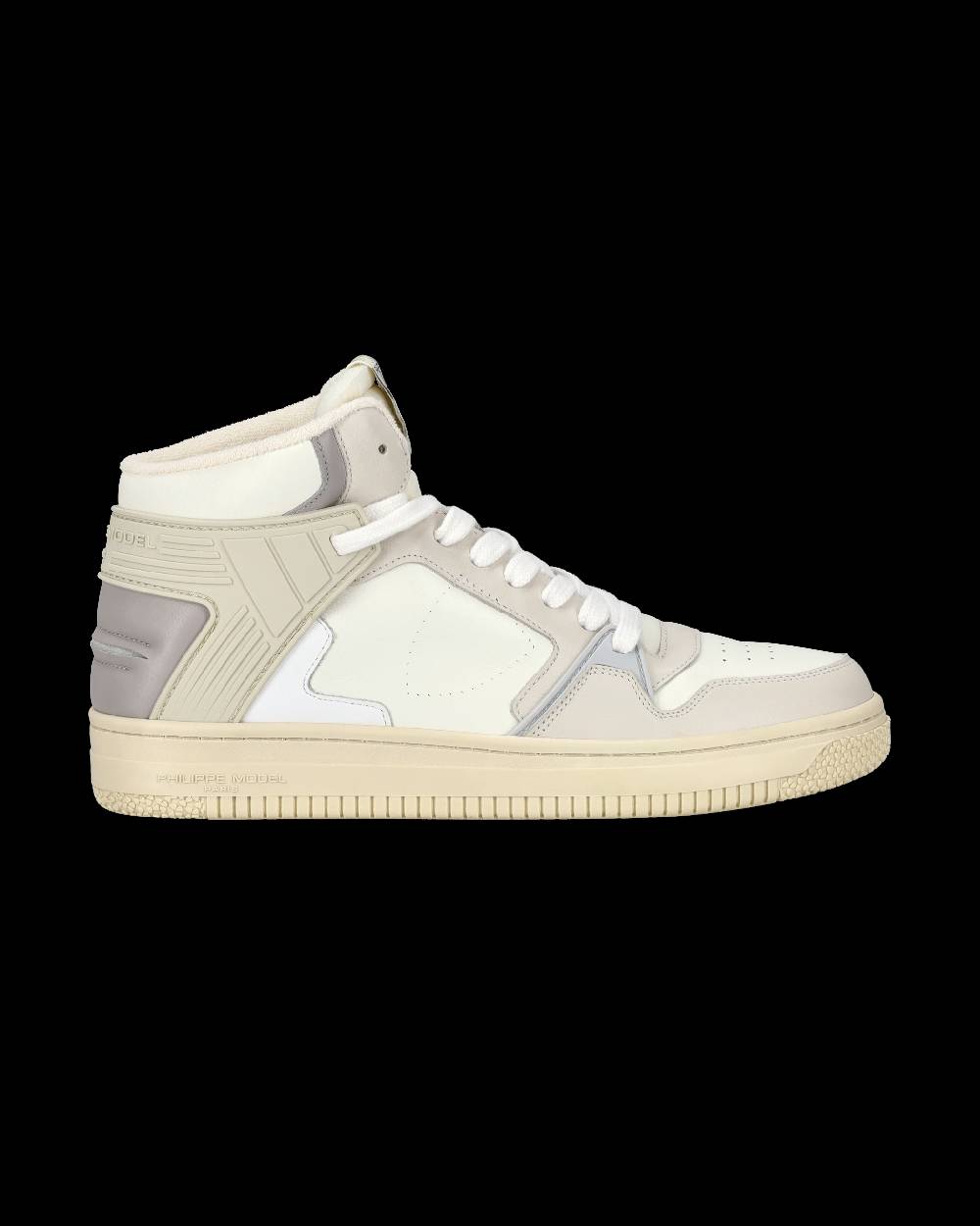 Philippe Model Sneaker streetwear La Grande da uomo in pelle - Grigio e burro Offerte stagionali