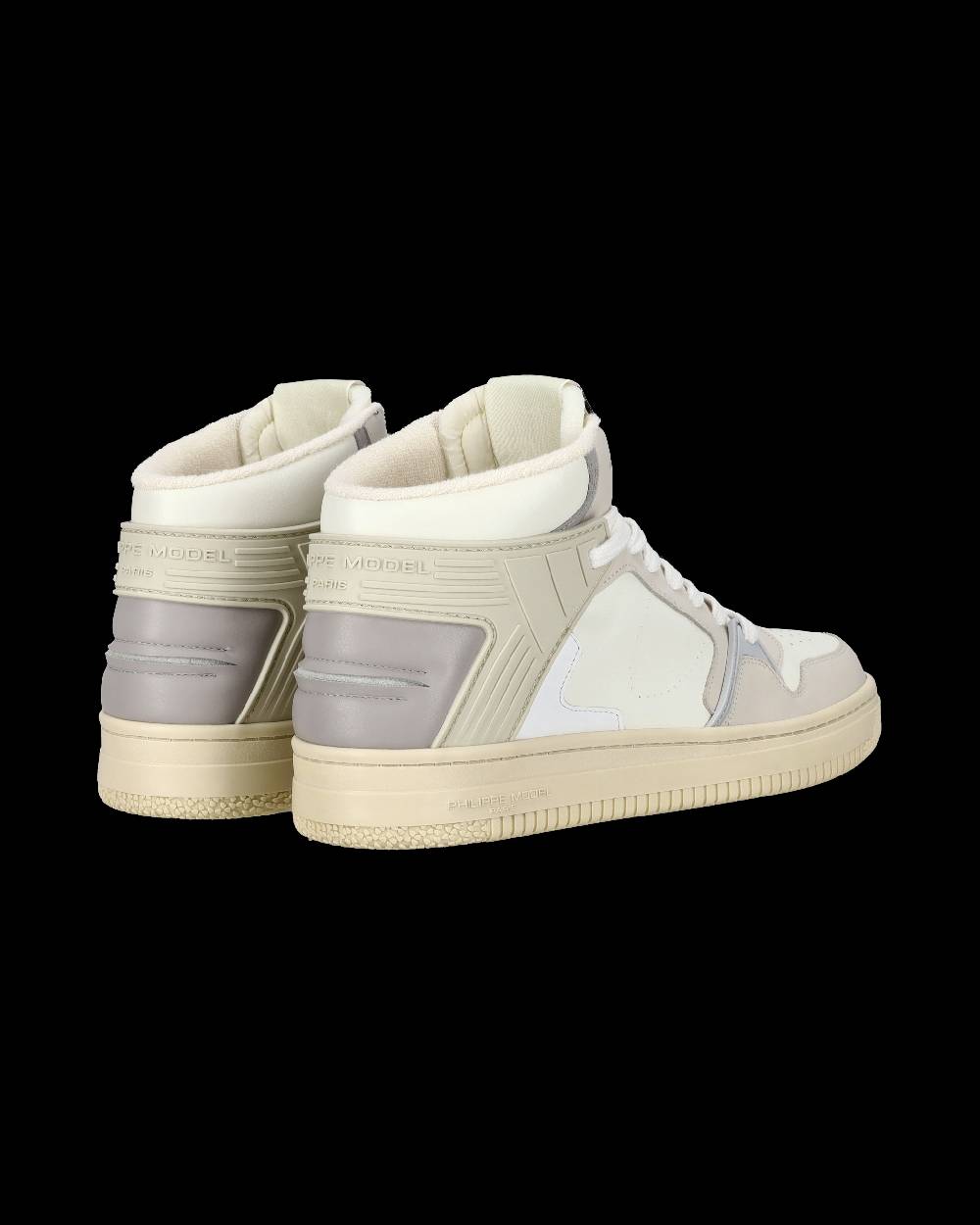 Philippe Model Sneaker streetwear La Grande da uomo in pelle - Grigio e burro Offerte stagionali