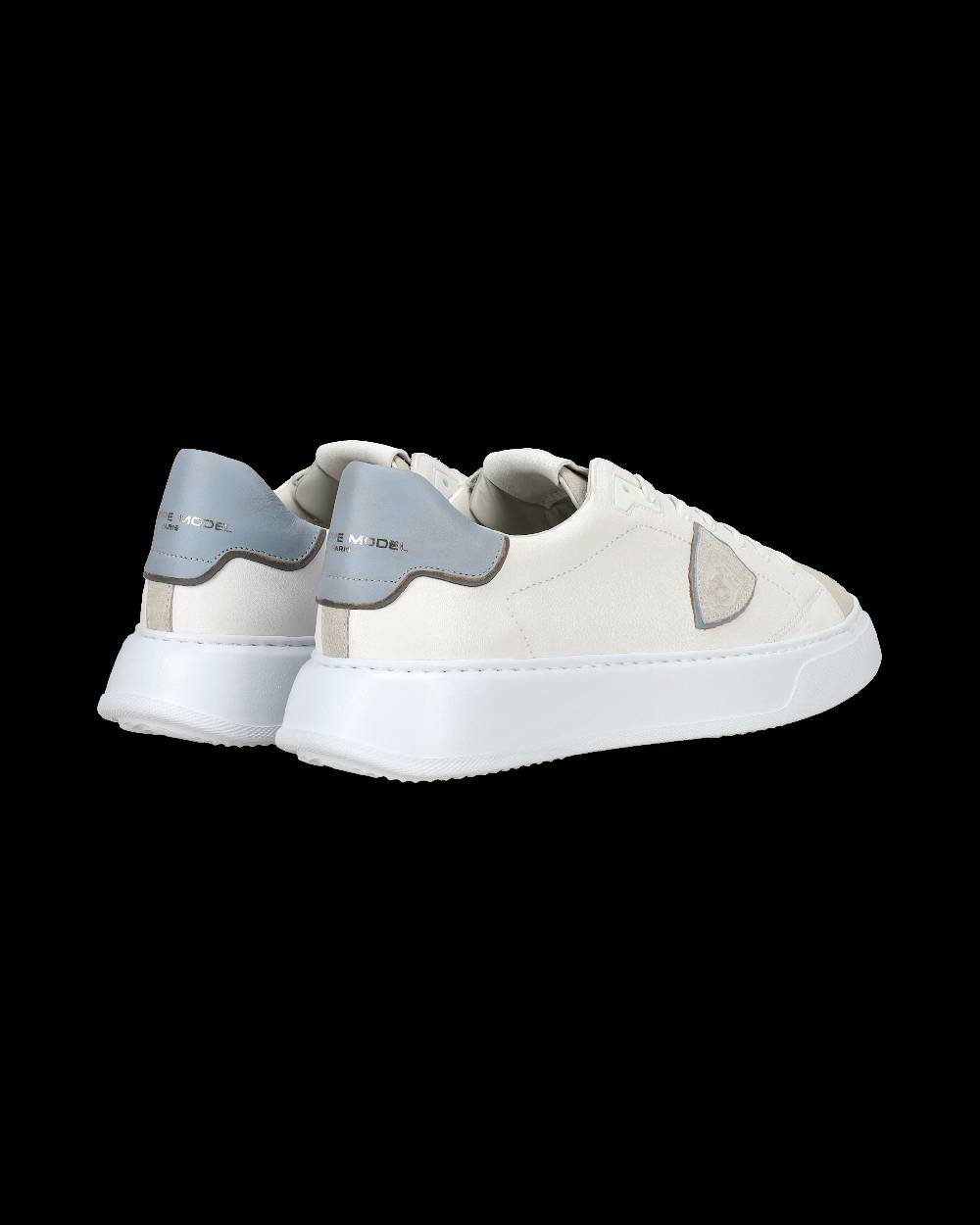 Philippe Model Sneaker casual Temple da uomo in pelle - Azzurro e bianco 50% di sconto con spedizione gratuita