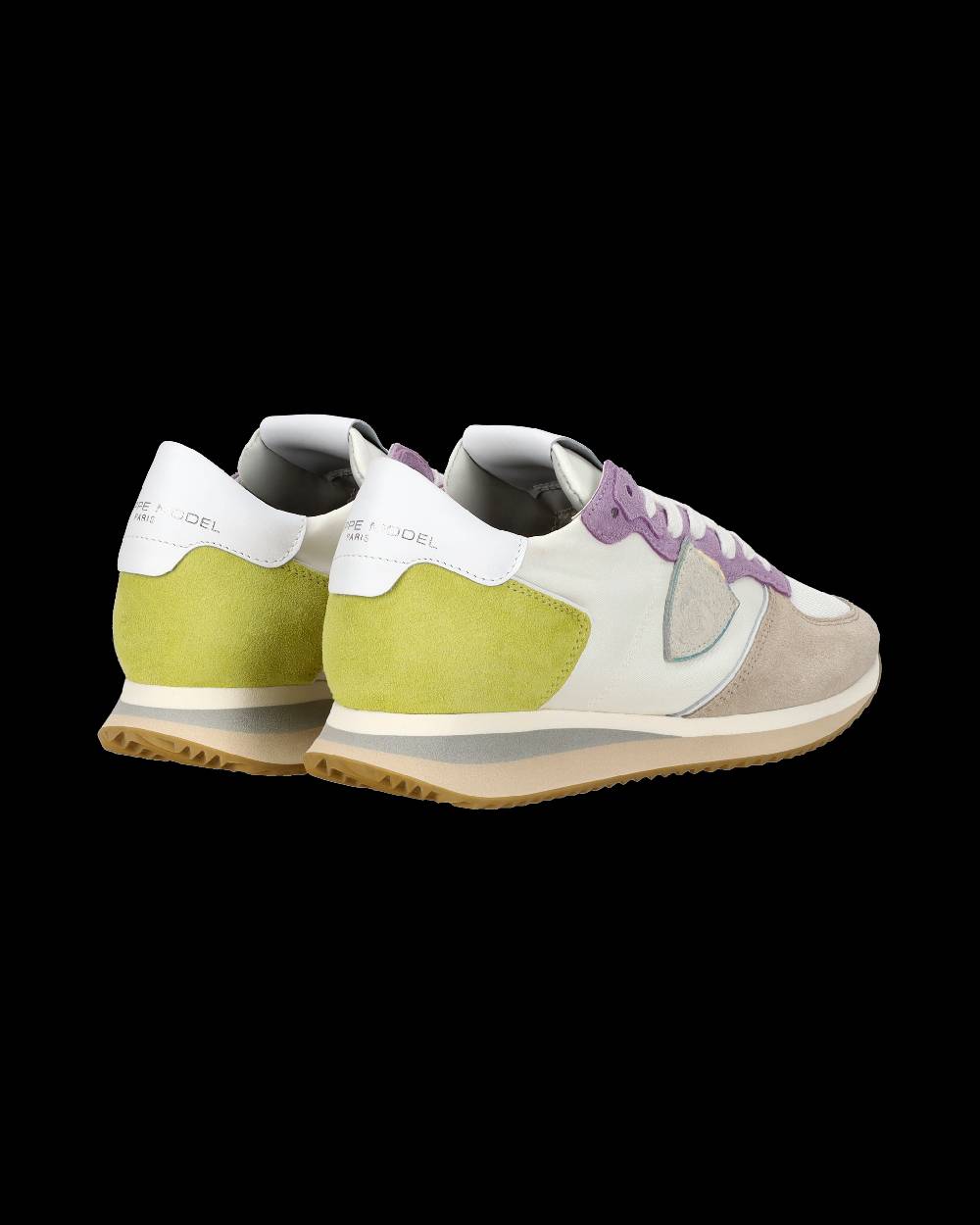 Philippe Model Sneaker casual Trpx da donna in nylon e pelle - Bianco e viola Trasporto libero internazionale