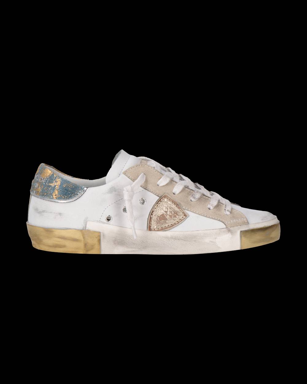Philippe Model Sneaker Prsx Donna, Bianco e Azzurro Offerte stagionali