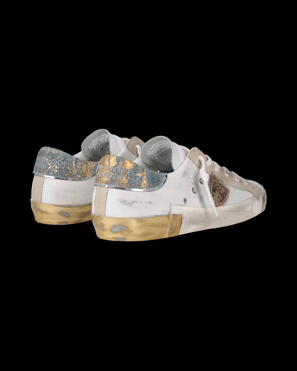 Philippe Model Sneaker Prsx Donna, Bianco e Azzurro Offerte stagionali