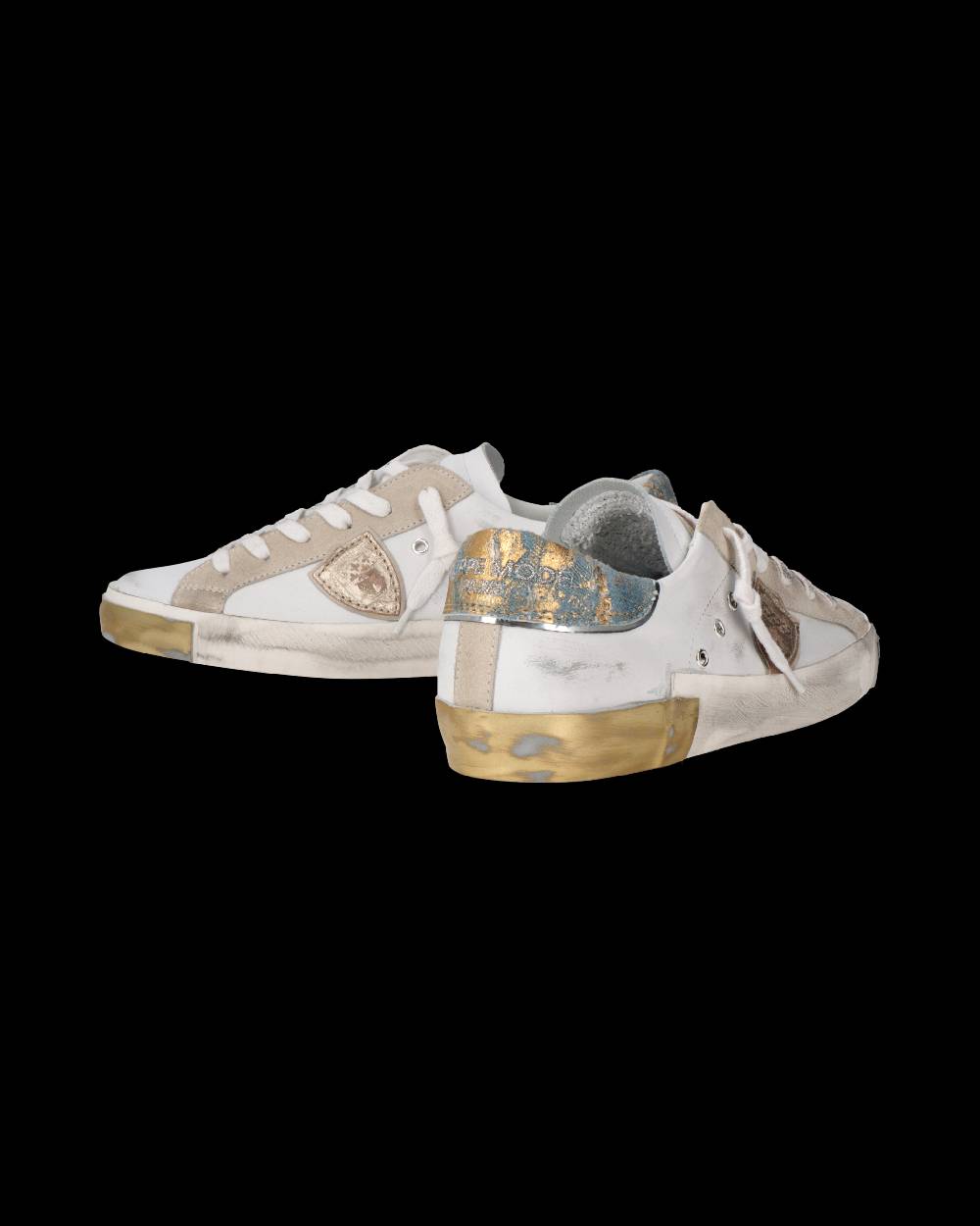 Philippe Model Sneaker Prsx Donna, Bianco e Azzurro Offerte stagionali