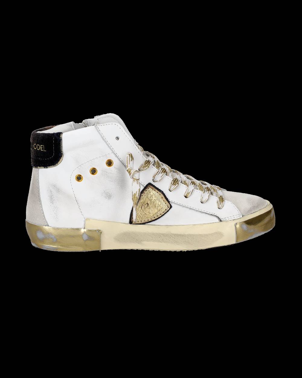 Philippe Model Sneaker high Paris donna - bianco e oro Sconti questo mese