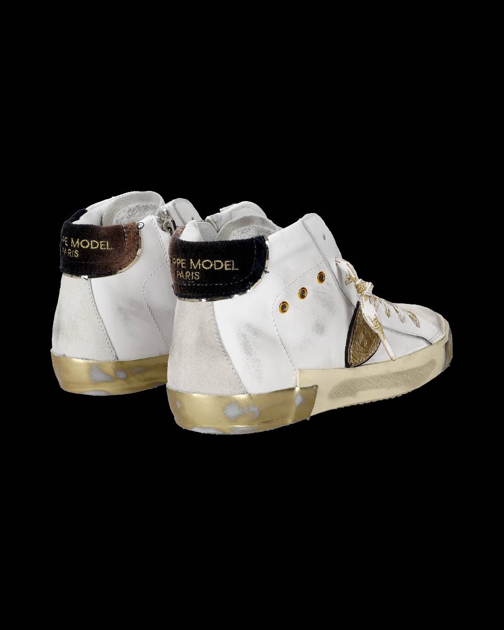 Philippe Model Sneaker high Paris donna - bianco e oro Sconti questo mese