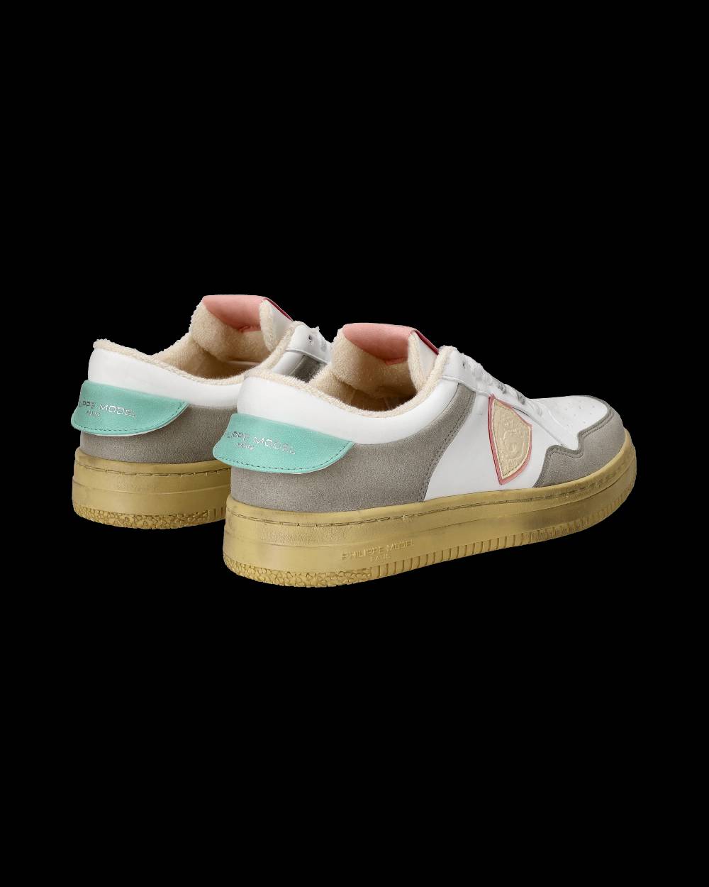 Philippe Model Sneakers Lyon da Donna Bianche e Rosa in Pelle Riciclata Vendita