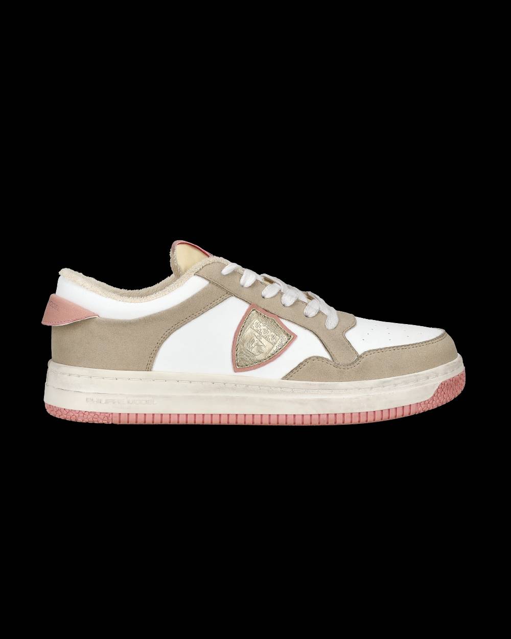 Philippe Model Sneakers Lyon da Donna Bianche e Rosa in Pelle Riciclata Pezzi Unici
