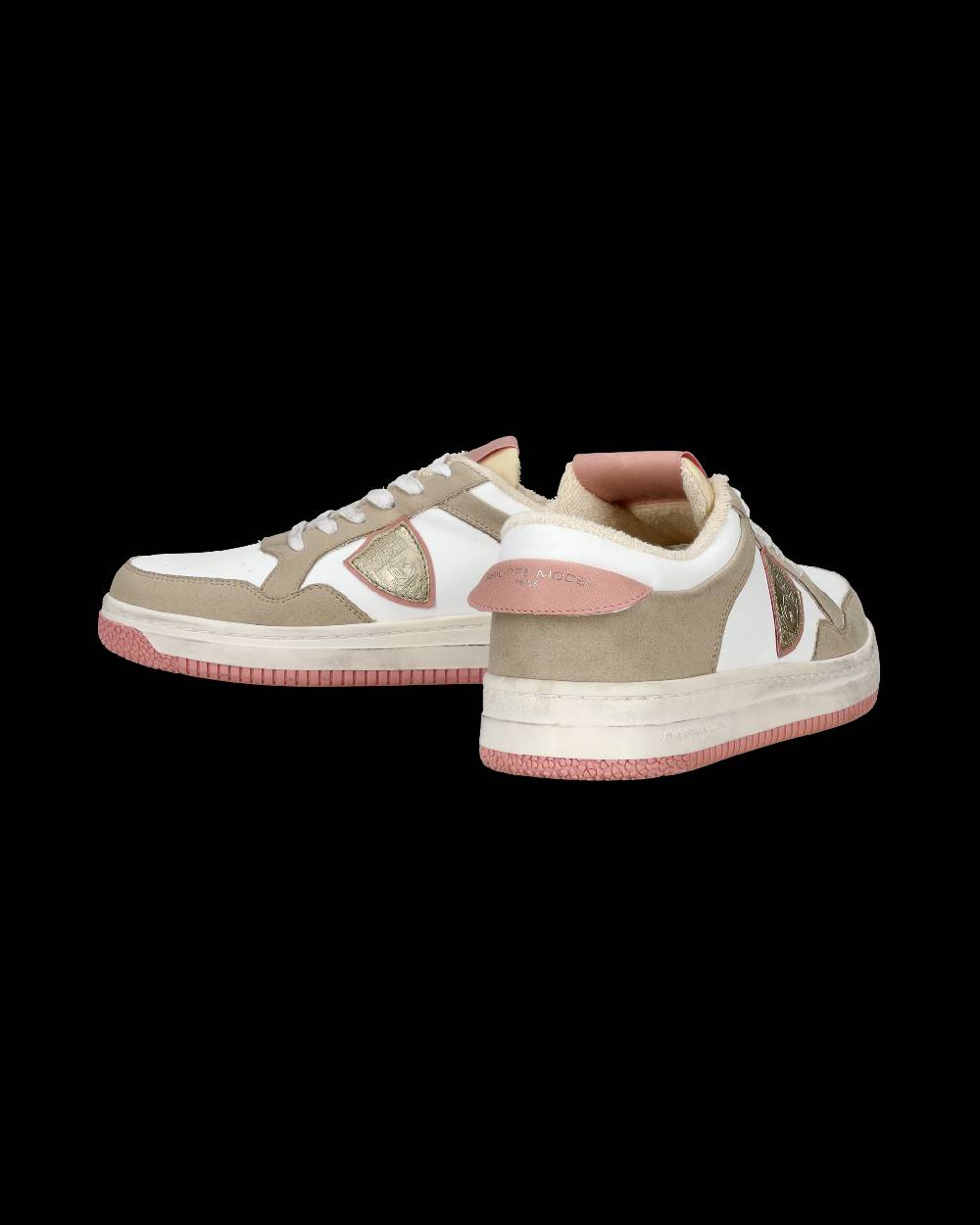 Philippe Model Sneakers Lyon da Donna Bianche e Rosa in Pelle Riciclata Pezzi Unici