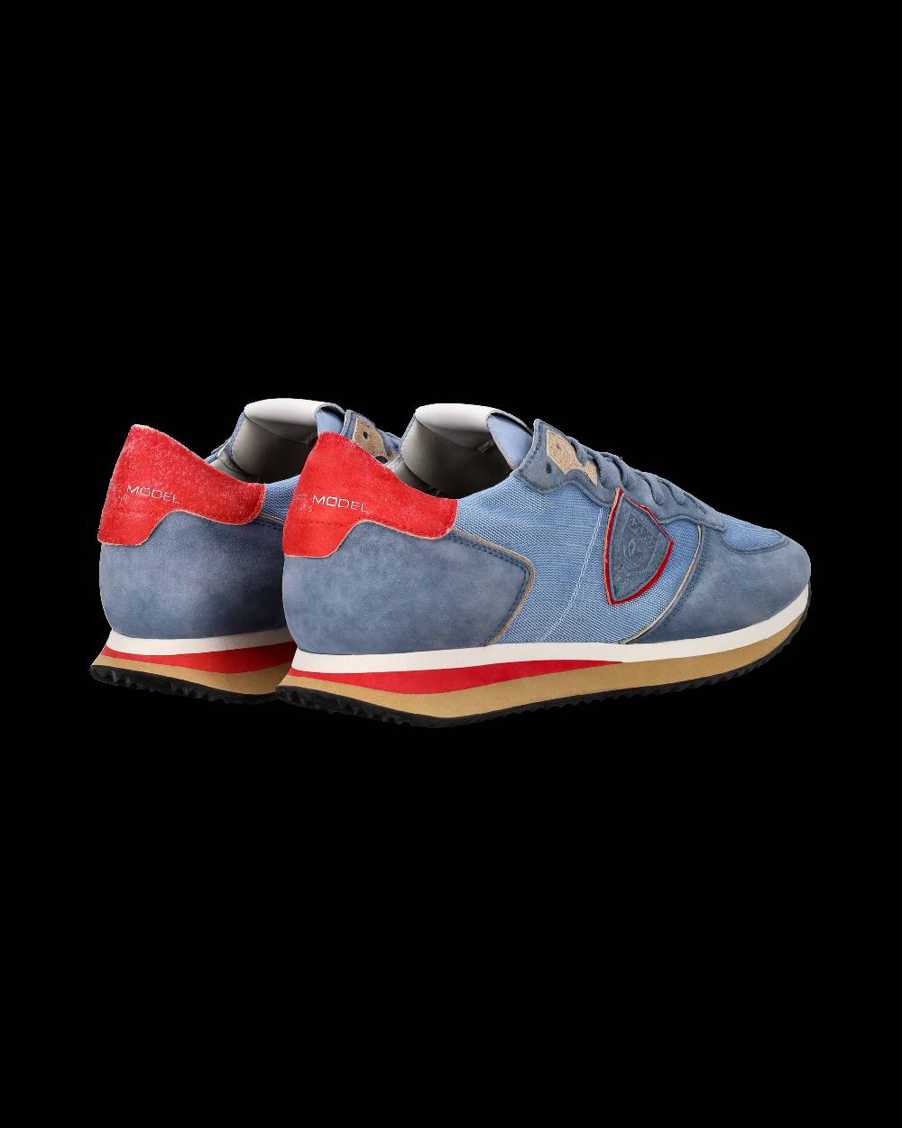 Philippe Model Sneaker casual Trpx da uomo in nylon e pelle Nabuk - Azzurro Soddisfazione Garantita