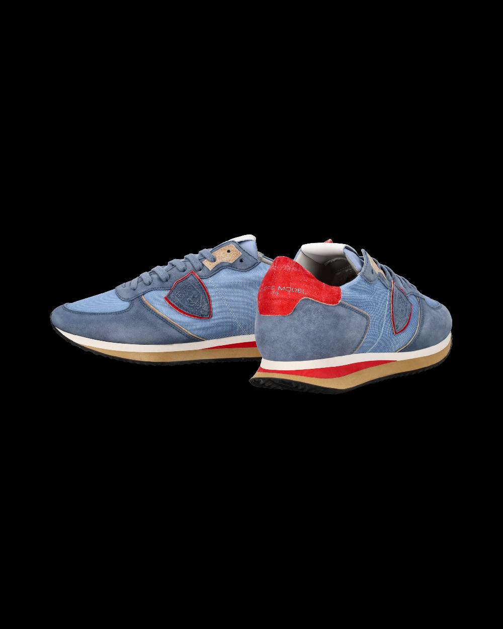 Philippe Model Sneaker casual Trpx da uomo in nylon e pelle Nabuk - Azzurro Soddisfazione Garantita