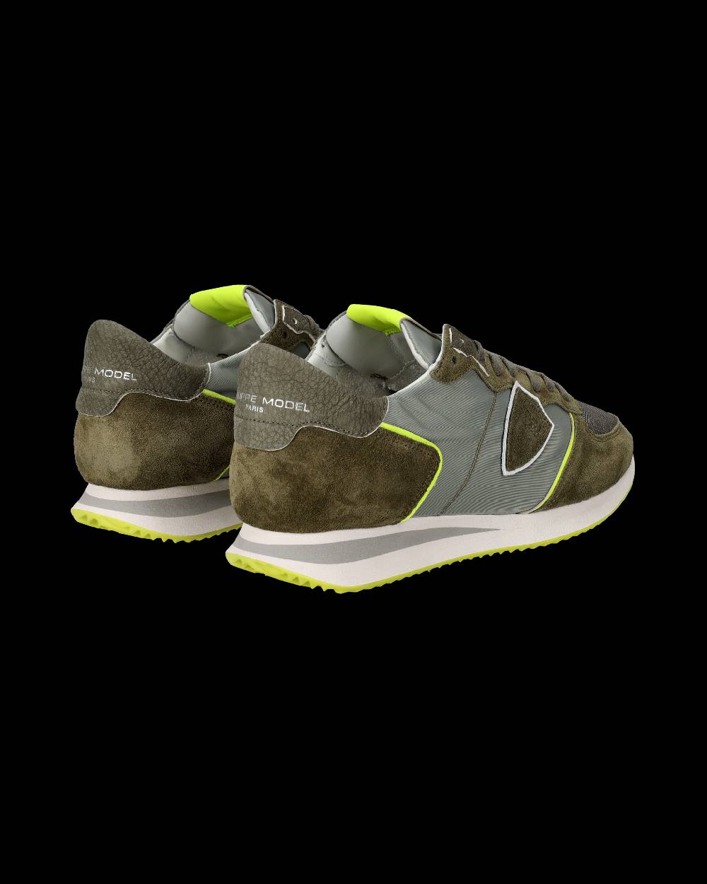 Philippe Model Sneakers Trpx da Uomo Verde militare e Gialle in Tessuto Tecnico Qualità Garantita