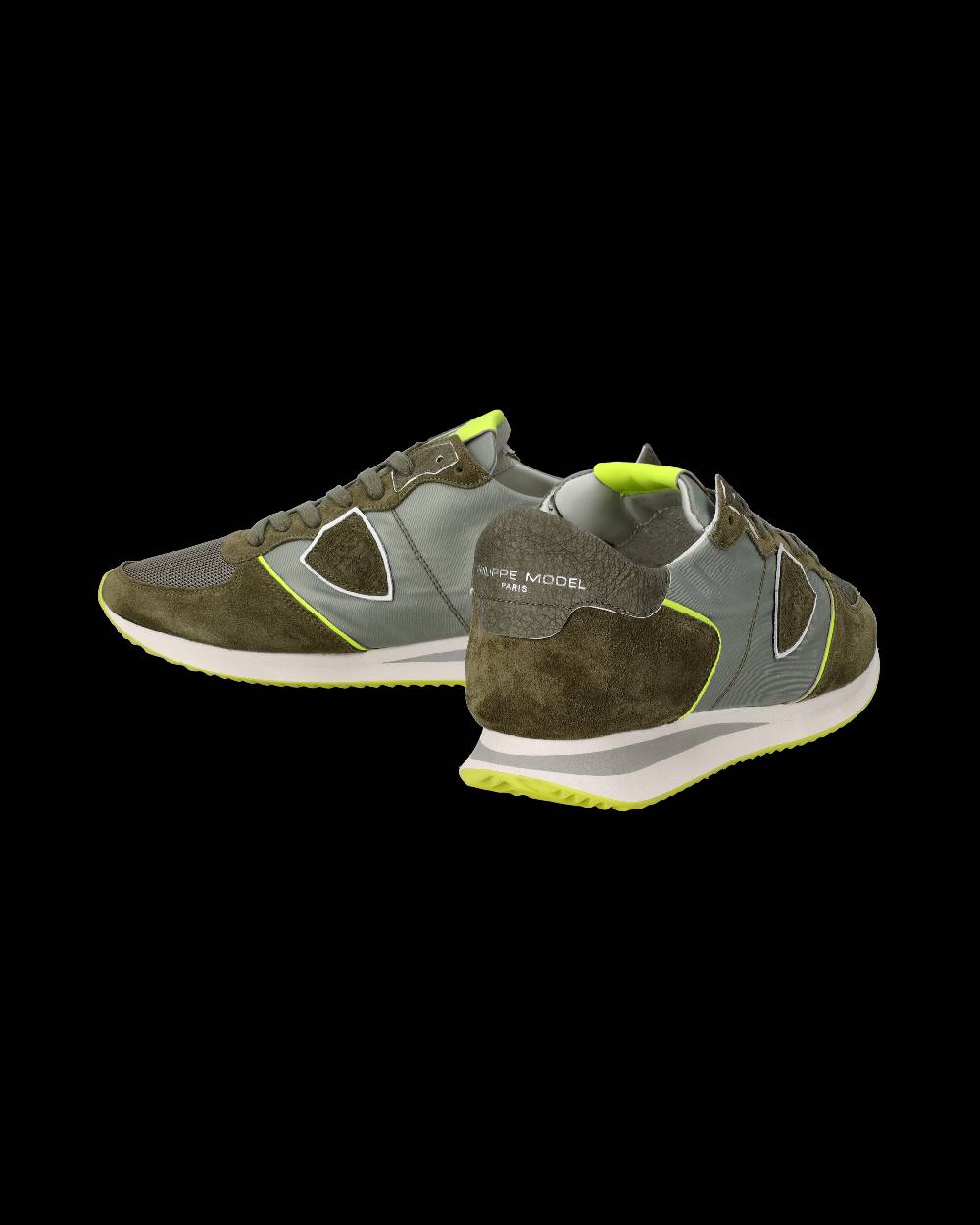 Philippe Model Sneakers Trpx da Uomo Verde militare e Gialle in Tessuto Tecnico Qualità Garantita