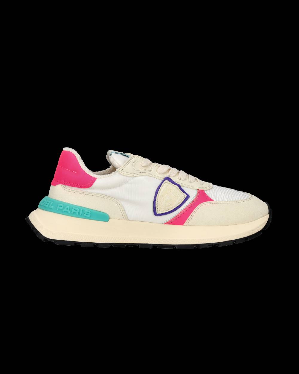 Philippe Model Sneakers Antibes da Donna Bianche e Fucsia in Tessuto Tecnico Consegna Veloce