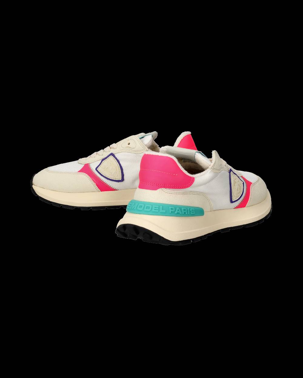 Philippe Model Sneakers Antibes da Donna Bianche e Fucsia in Tessuto Tecnico Consegna Veloce