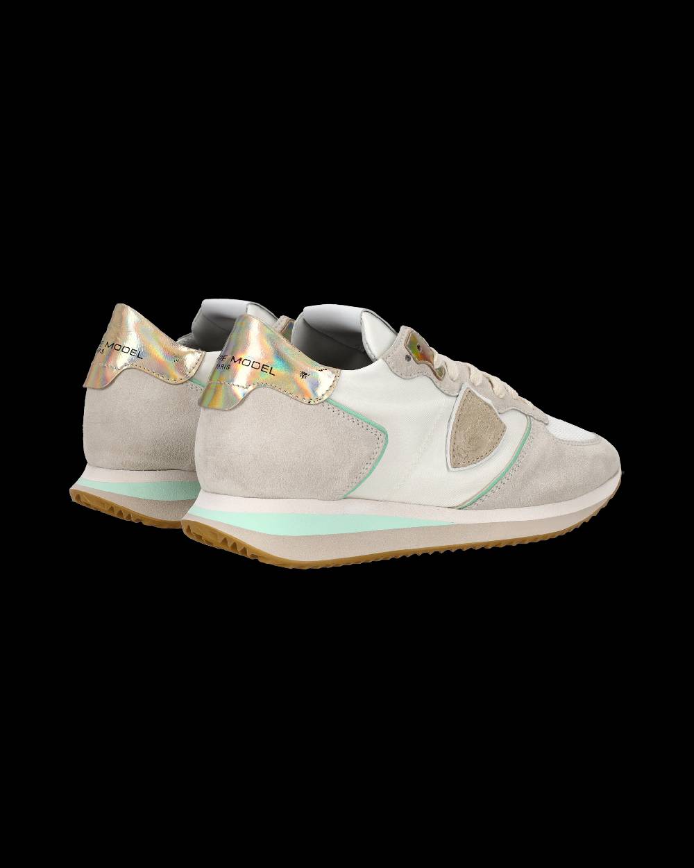 Philippe Model Sneaker bassa Trpx donna - bianco, acqua e oro Shopping Online