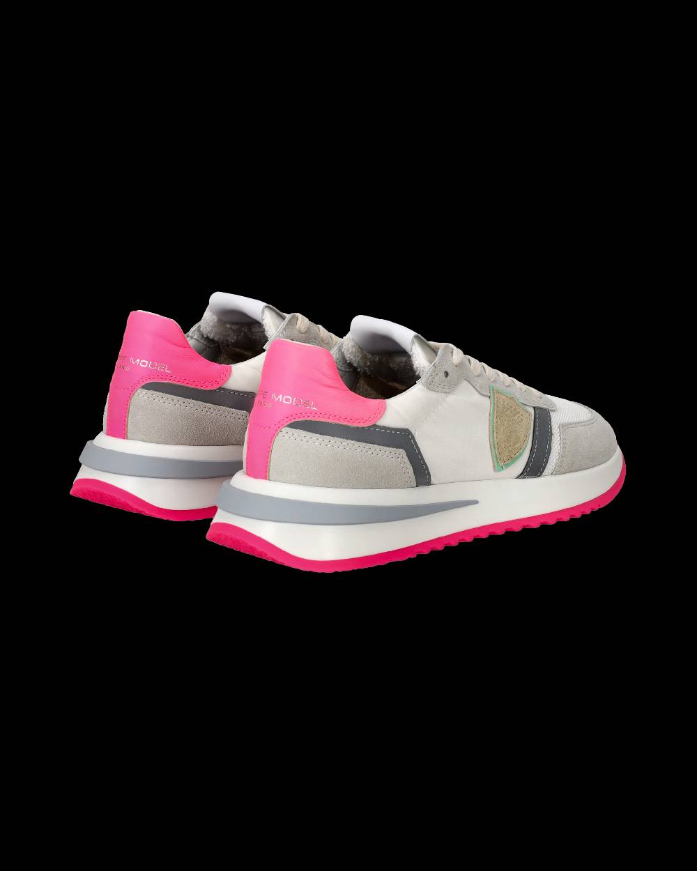 Philippe Model Sneakers Tropez 2.1 da Donna Bianche e Fucsia in Tessuto Tecnico Prezzo Ridotto