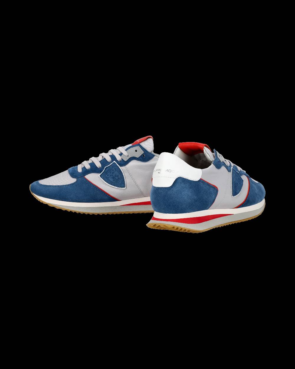 Philippe Model Sneaker casual Trpx da uomo in nylon e pelle - Denim e grigio Presa