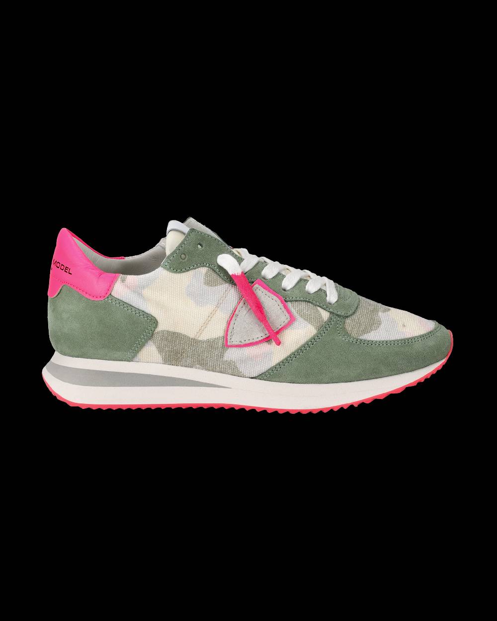 Philippe Model Sneakers Trpx da Donna Verde Camouflage in Tessuto Tecnico In Vendita