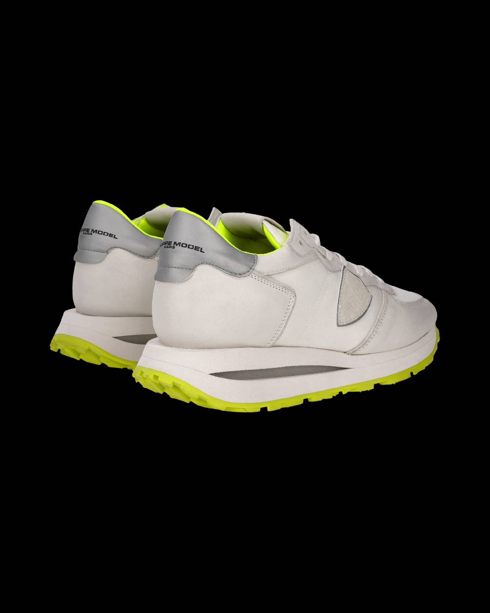 Philippe Model Sneaker Tropez Haute Uomo, Bianco e Giallo Fluo Prezzo di fabbrica
