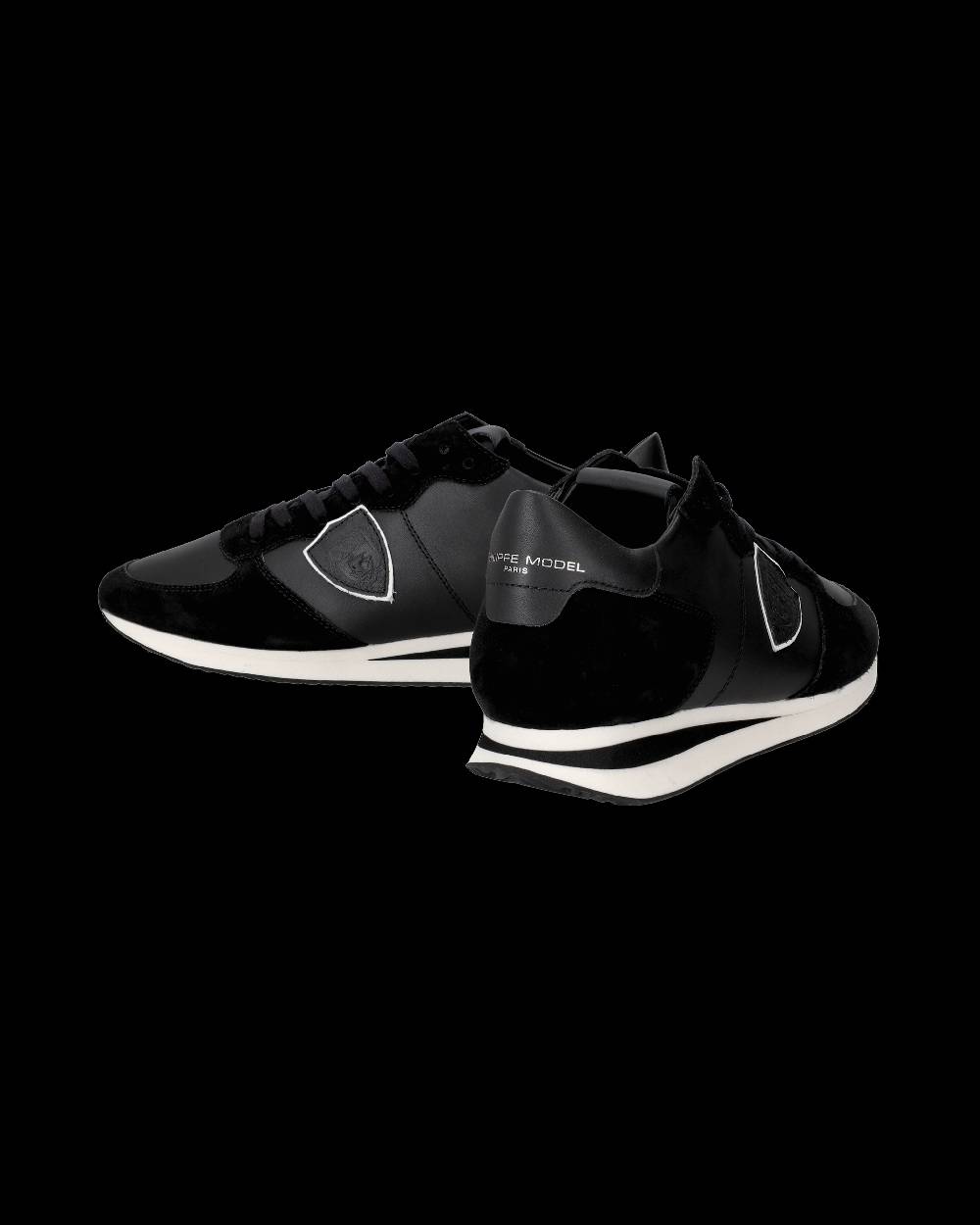 Philippe Model Sneakers basse casual Trpx da Uomo in pelle - nero Offerta natalizia