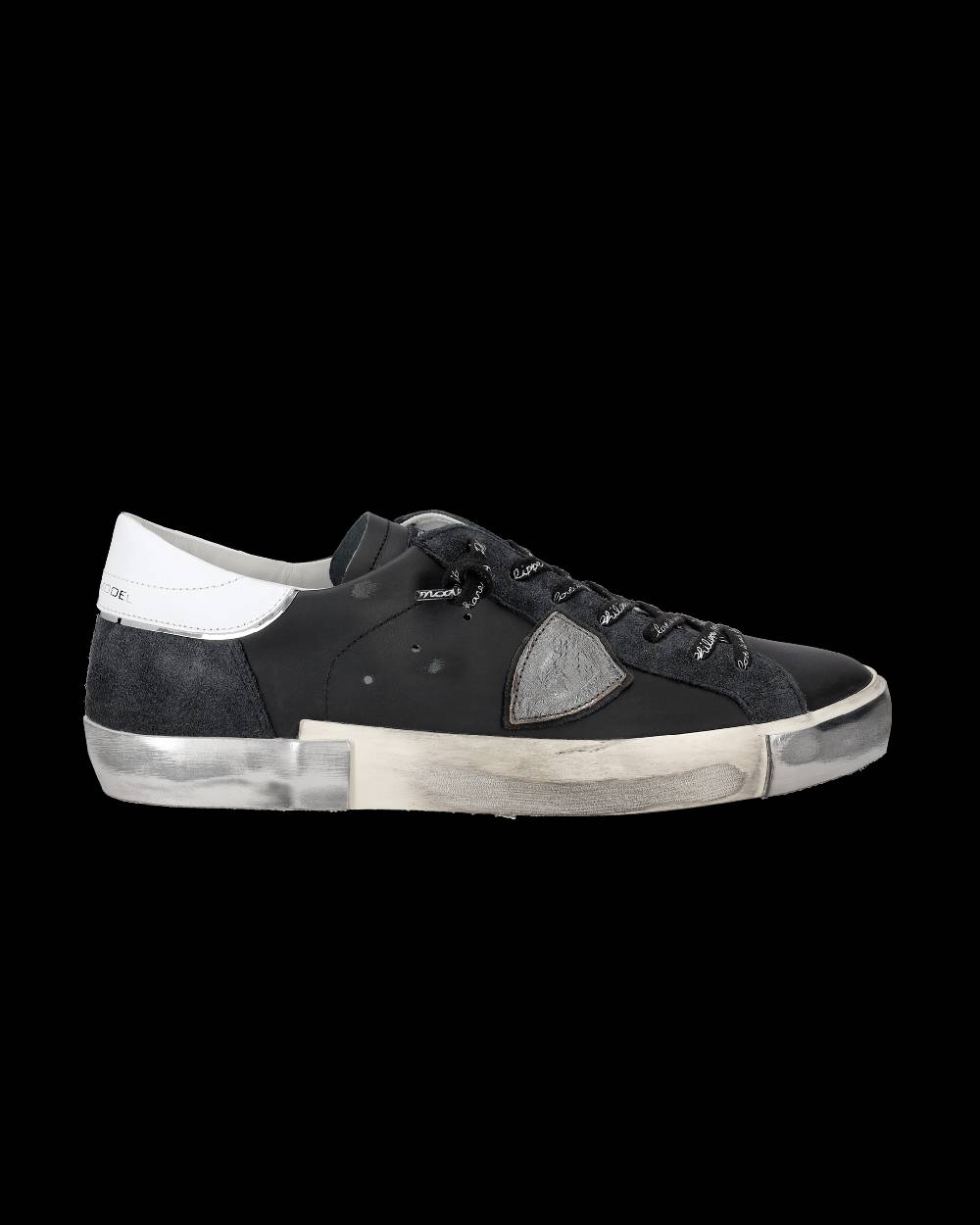 Philippe Model Sneaker bassa Prsx uomo - nero e argento Latest fashion
