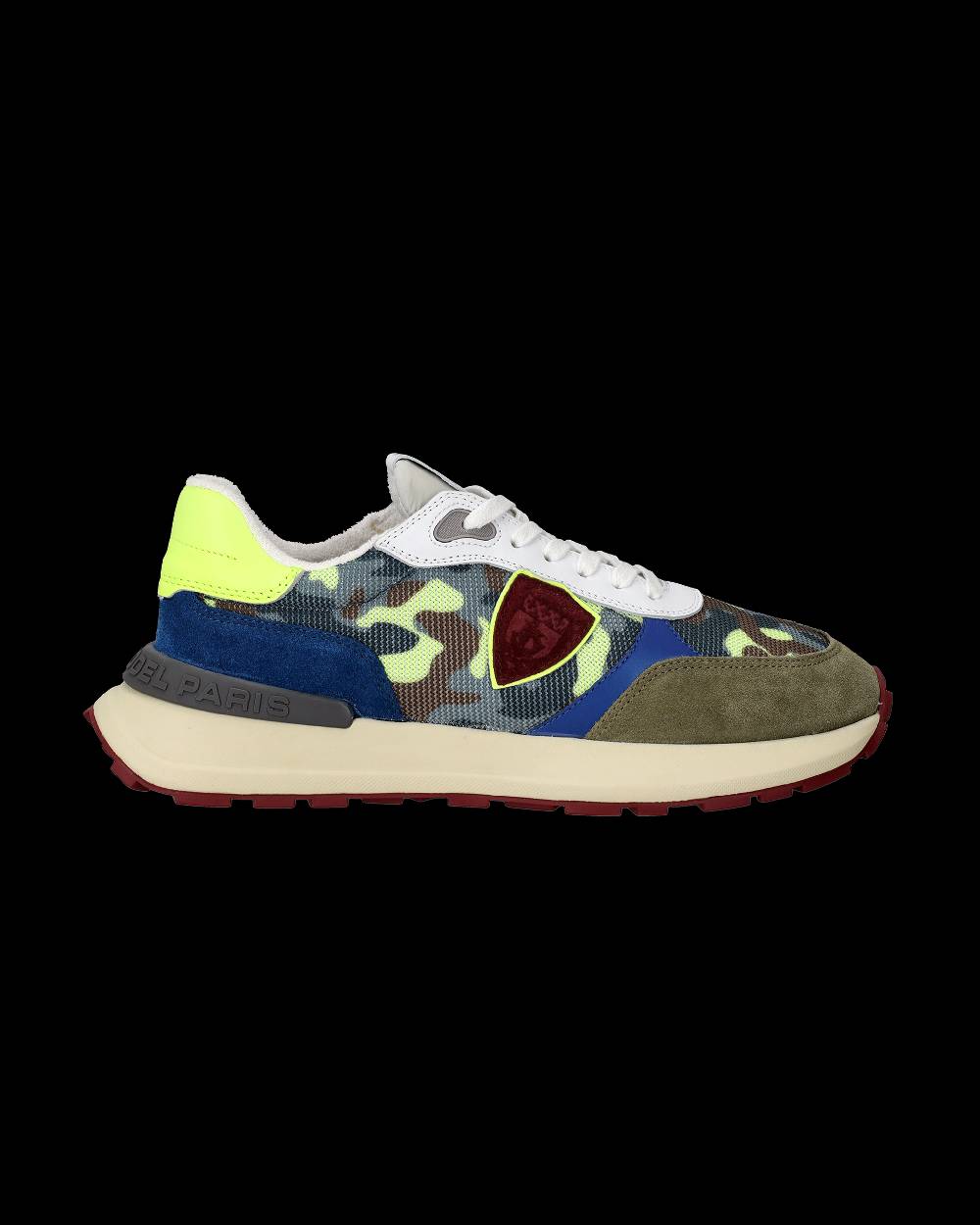 Philippe Model Sneaker running basse Antibes uomo - camouflage, verde e giallo Enormi sconti