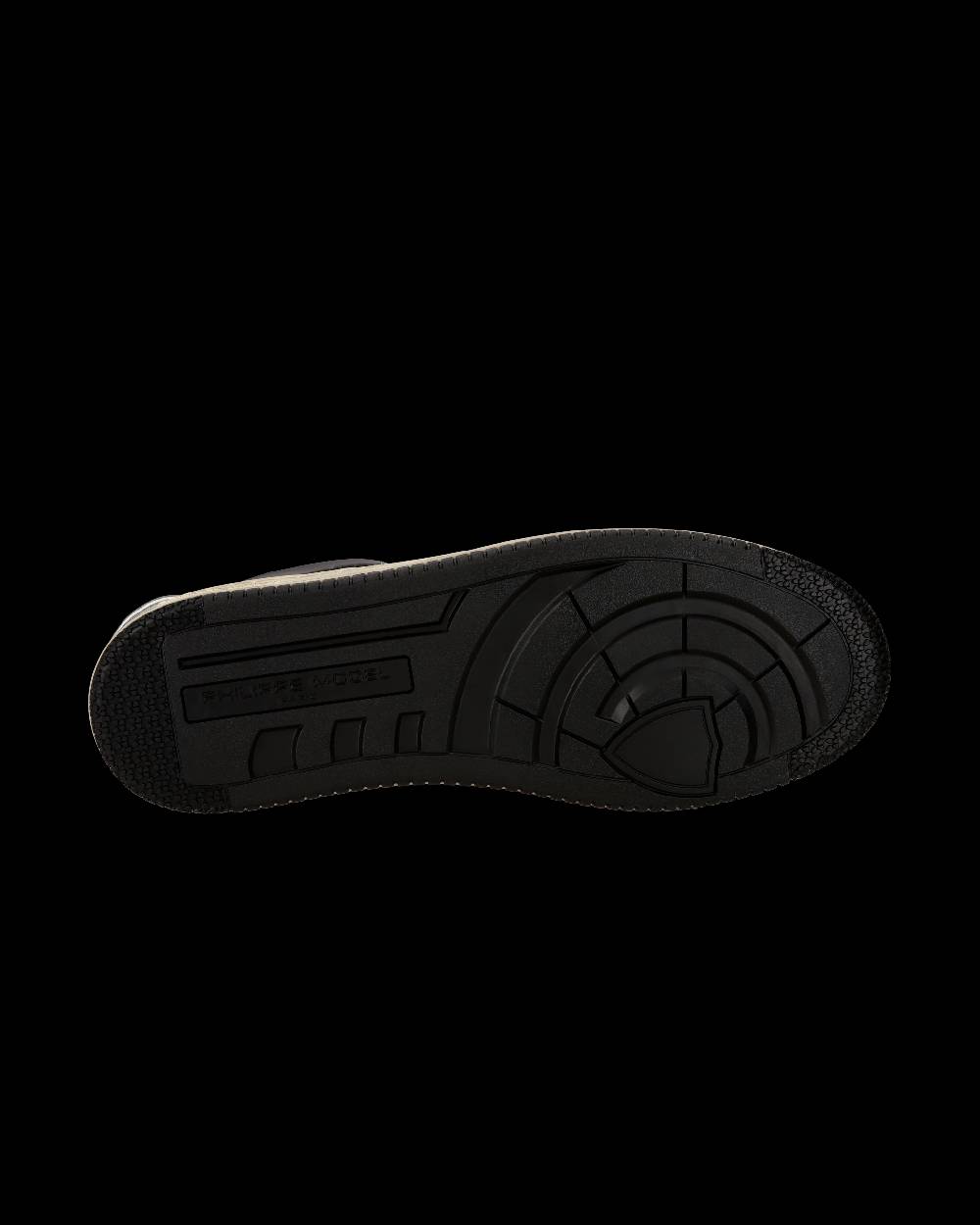 Philippe Model Sneaker streetwear Lyon da uomo in pelle riciclata - Nero e arancione Black Friday Prezzi
