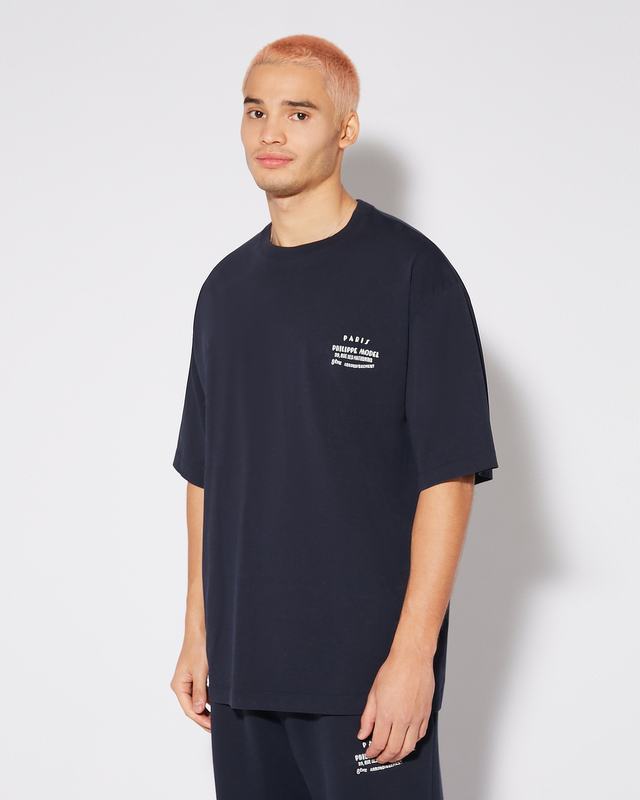 Philippe Model T-Shirt Maurice da Uomo Blu in Jersey In vendita
