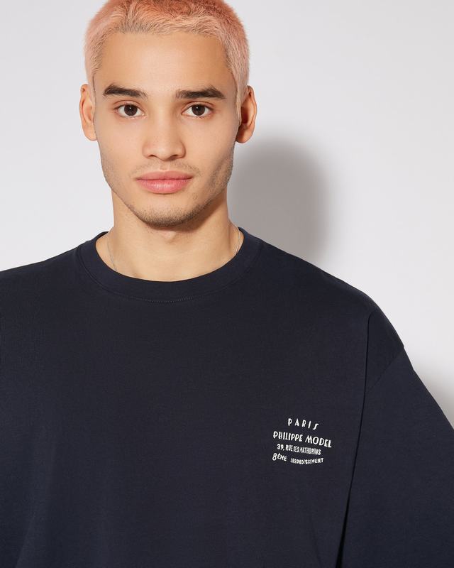 Philippe Model T-Shirt Maurice da Uomo Blu in Jersey In vendita