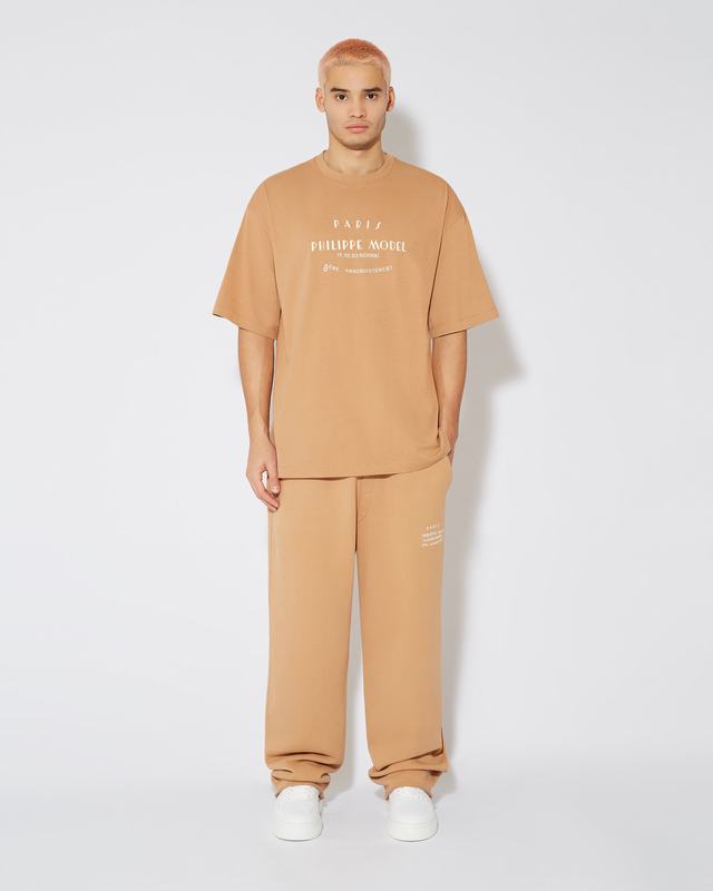 Philippe Model T-Shirt Maurice da Uomo Marrone in Jersey Duty-free