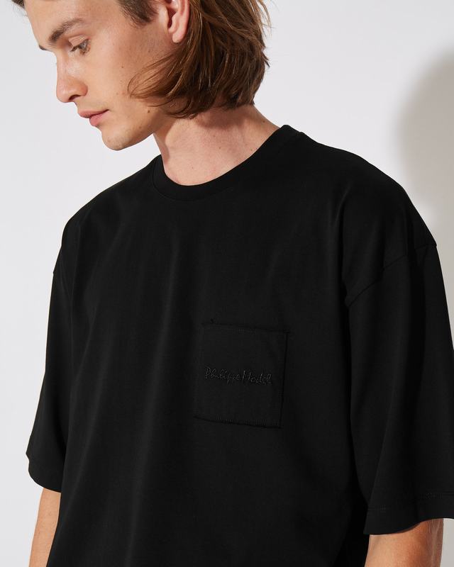 Philippe Model T-Shirt Maurice da Uomo Nera in Jersey 50% di sconto per tempo limitato
