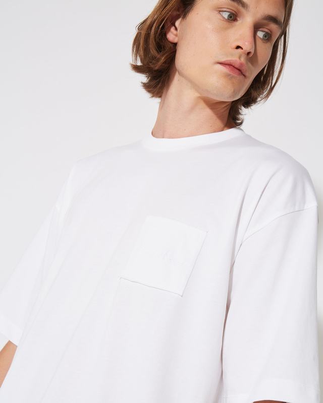 Philippe Model T-Shirt Maurice da Uomo Bianca in Jersey Sconti questo mese