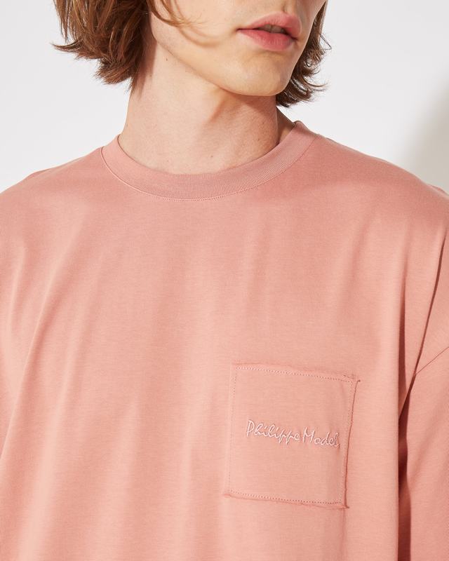 Philippe Model T-Shirt Maurice da Uomo Rosa in Jersey 2025