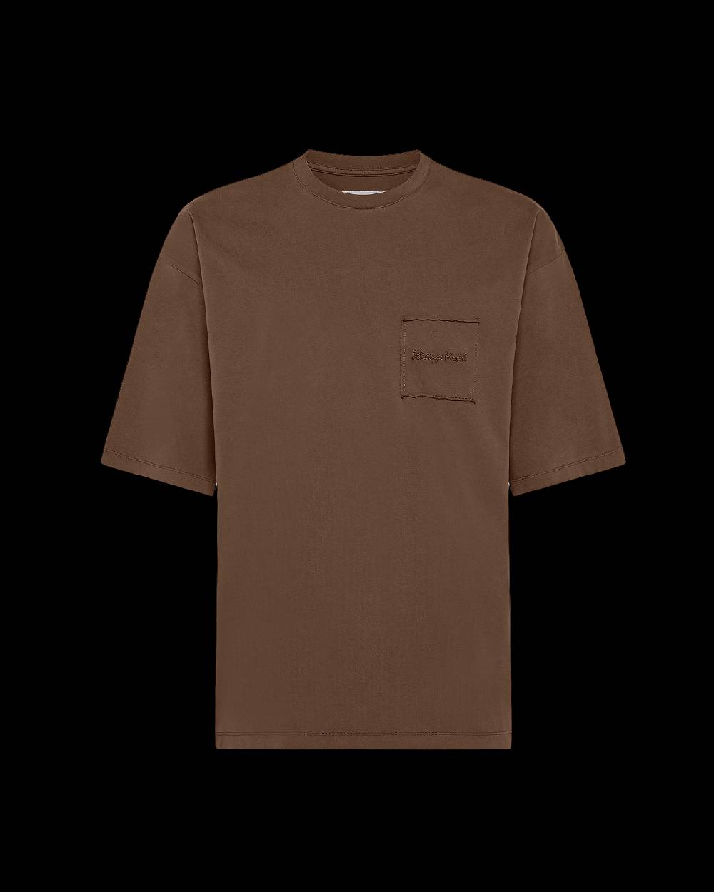 Philippe Model T-Shirt Maurice da Uomo Marrone Noce in Jersey Italy