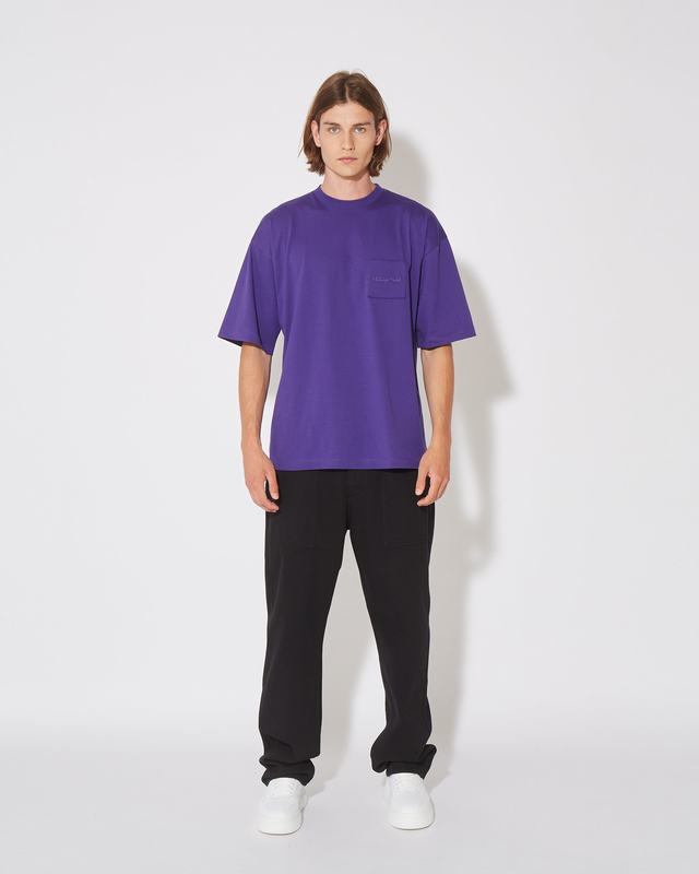 Philippe Model T-Shirt Maurice da Uomo Viola in Jersey Italia