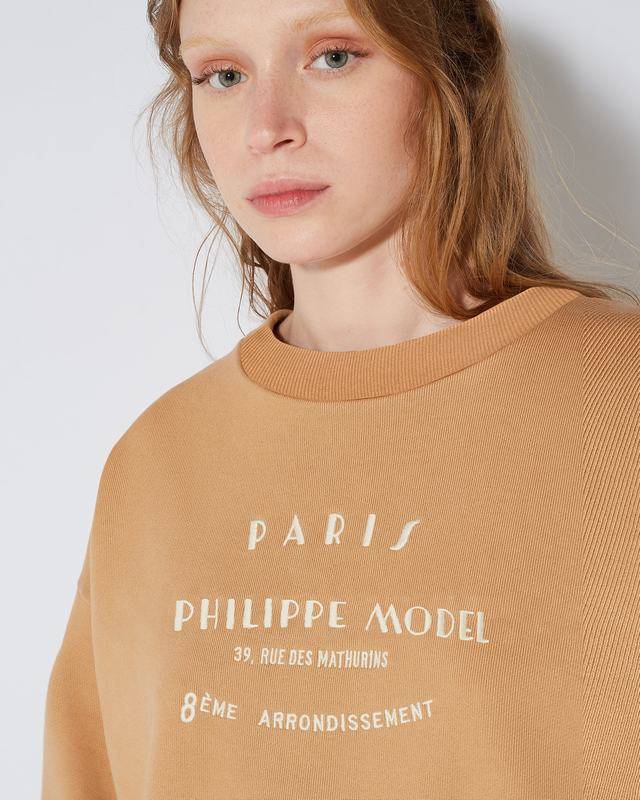 Philippe Model Maglione girocollo Babette da Donna Marrone in Jersey Acquista Ora