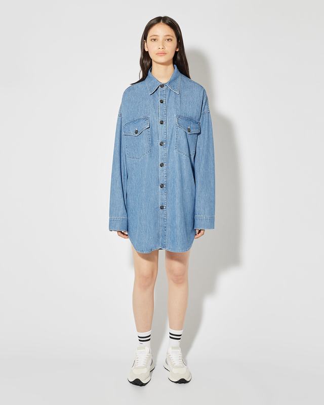 Philippe Model Camicia in Jeans Diane da Donna Azzurra in Denim Sconto
