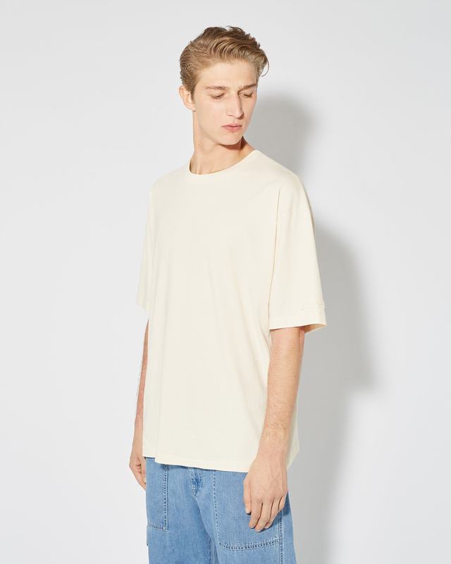 Philippe Model T-Shirt Maurice da Uomo Beige ecru in Jersey Online